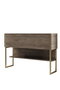 Hanah Home Luxe Cómoda Dorado y Nogal